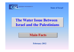 The Water Issue Between Israel and the Palestinians