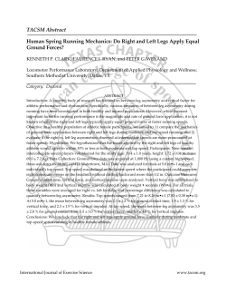 Human Sprint Running Mechanics: Do Right and Left Legs Apply