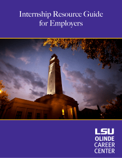 Internship Resource Guide for Employers