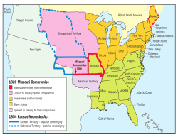 1820 Missouri Compromise 1854 Kansas