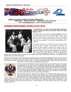 russian refugees in malta in 1919