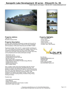 Kanopolis Lake Development 20 acres