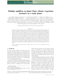 Multiple equilibria on planet Dune: climateБvegetation