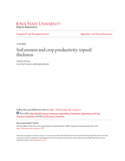 Soil erosion and crop productivity: topsoil thickness