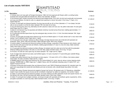 List of sales results 19/07/2016