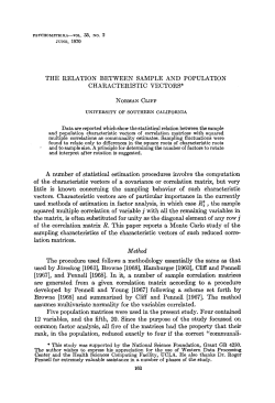 The Relation Between Sample and Population Characteristic Vectors