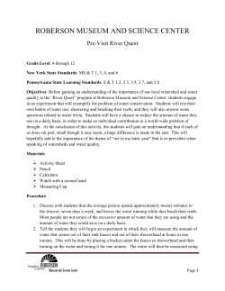 Pre-Visit Rivers - Roberson Museum and Science Center