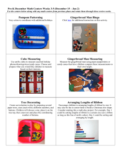 Pompom Patterning Gingerbread Man Bingo Cube Measuring
