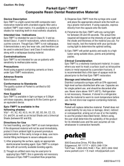 Parkell Epic&reg;-TMPT Composite Resin Dental Restorative Material