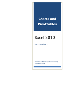 Charts and Pivot Tables in Excel 2010