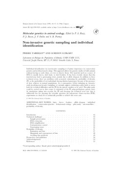Non-invasive genetic sampling and individual identification