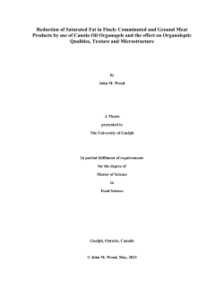 Reduction of Saturated Fat in Finely Comminuted and