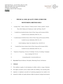 physical soil quality indicators for monitoring british soils