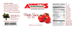 Adornettos Pasta Sauce 1958 NODIE
