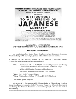 KOREMATSU v. UNITED STATES AND THE INTERNMENT OF