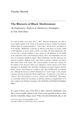 The Rhetoric of Black Abolitionism