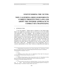 stop punishing the victim: why california should reform its current