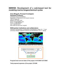 BMWSB: Development of a web-based tool for modeling marine