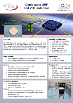 Deployable UHF and VHF antennas