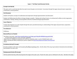 The water cycle is a cycle that describes how water moves through