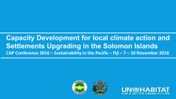 Capacity Development for Climate Action and Settlements Upgrading