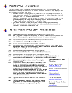 Myths and Facts West Nile Virus
