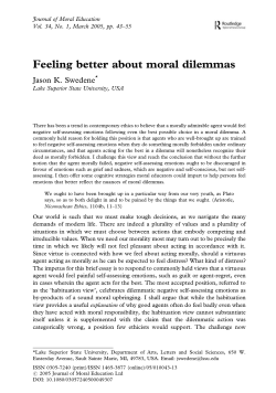 Feeling better about moral dilemmas