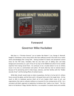 Foreword Governor Mike Huckabee - The Resilience Trilogy All