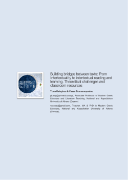 Building bridges between texts: From Intertextuality to intertextual