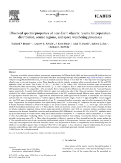 Observed spectral properties of near