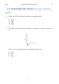 1.5&ndash;Intermolecular Forces-Past Paper Questions