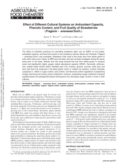 Effect of Different Cultural Systems on Antioxidant Capacity