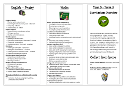 English &ndash; Poetry Maths Collect from home