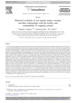 Historical evolution of soil organic matter concepts and their