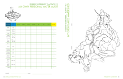 MY OWN PERSONAL WATER AUDIT MY GREA T LAKES W A