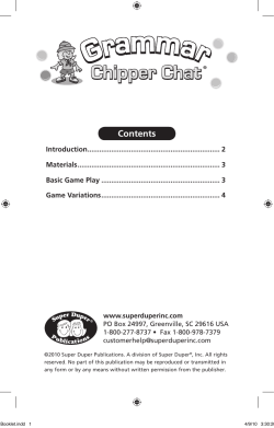 Instructions PDF - Super Duper Publications