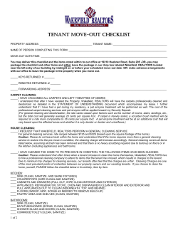 tenant move-out checklist