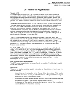 CPT Primer for Psychiatrists - American Psychiatric Association