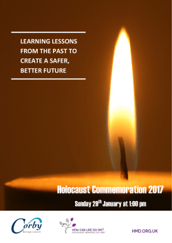 Holocaust Memorial Day 2017 booklet