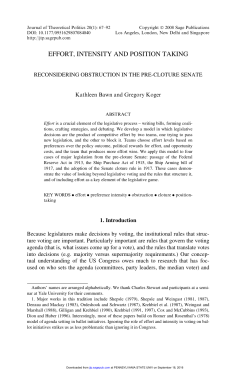 effort, intensity and position taking