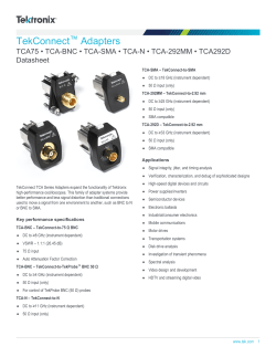 TekConnect™ Adapters Datasheet