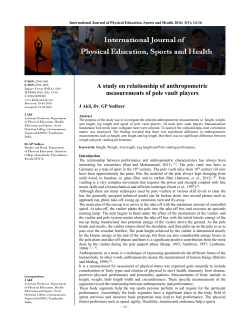 A study on relationship of anthropometric measurements of pole