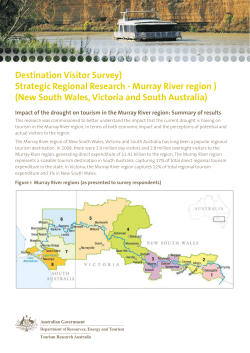 Destination Visitor Survey: Murray River Region