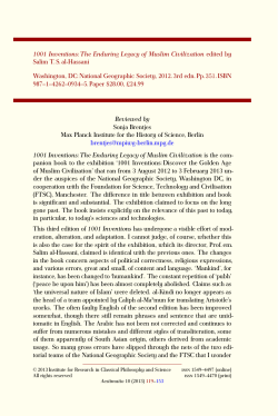 1001 Inventions: The Enduring Legacy of Muslim Civilization edited