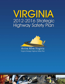 2012 to 2016 SHSP - Virginia Department of Transportation