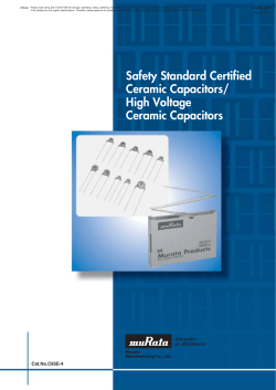 Safety Standard Certified Ceramic Capacitors