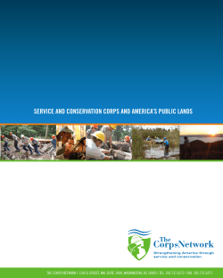 Service and conServation corpS and america`S public landS