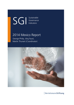 2014 Mexico Country Report | SGI Sustainable Governance Indicators