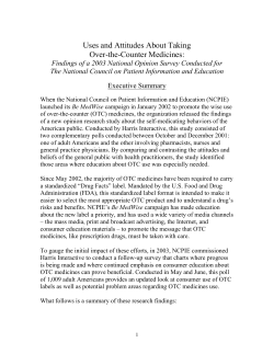 Uses and Attitudes About Taking Over-the-Counter Medicines