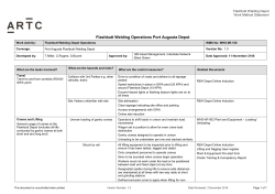 Flashbutt Welding Operations Port Augusta Depot
